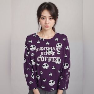 Disney Women's Medium Nightmare Before Christmas Jack Skellington Sleep Shirt